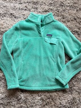 Patagonia Mint Green Women's Fleece Pullover size large